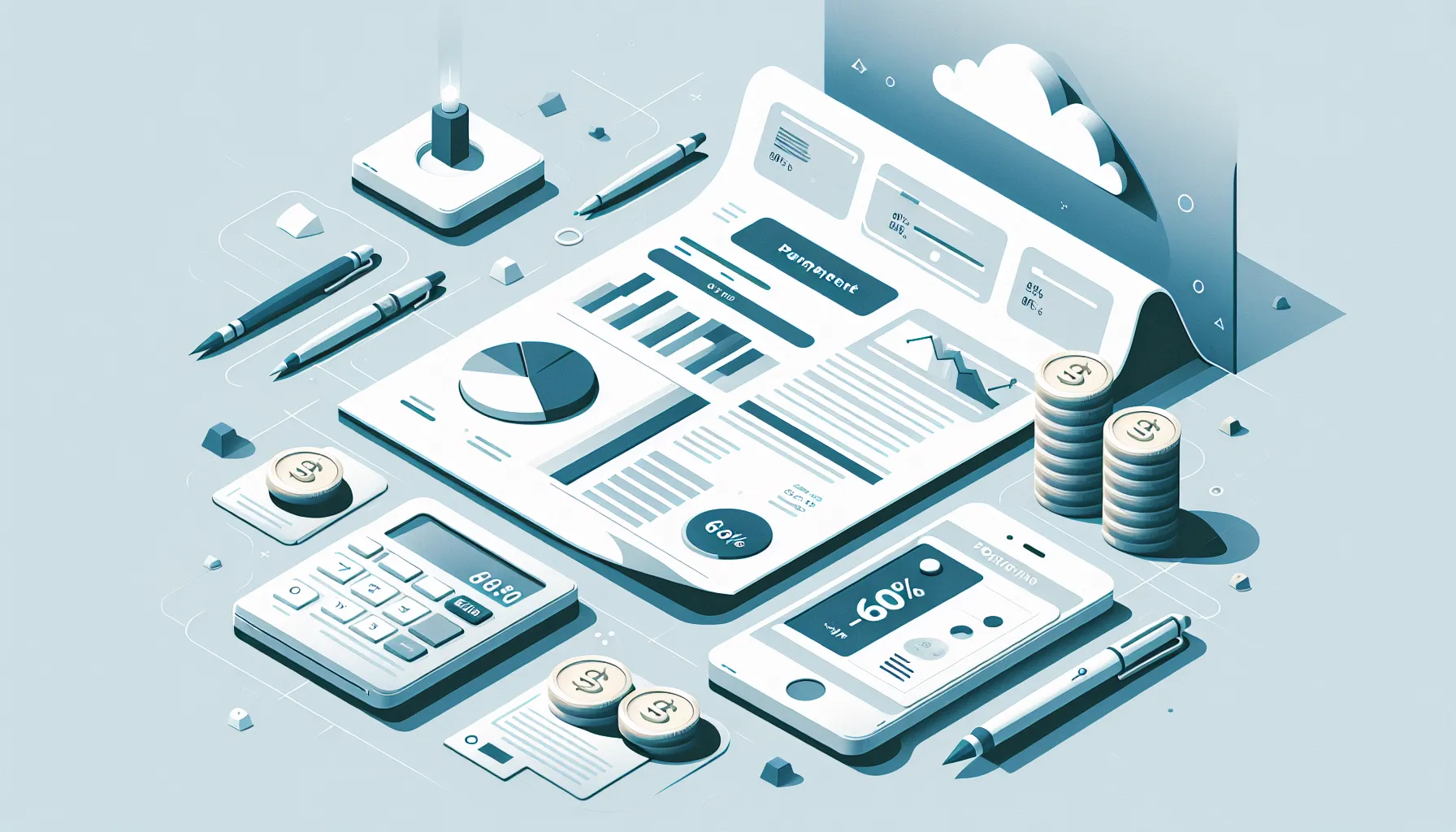 Handwerker erstellt eine Abschlagsrechnung für ein laufendes Projekt