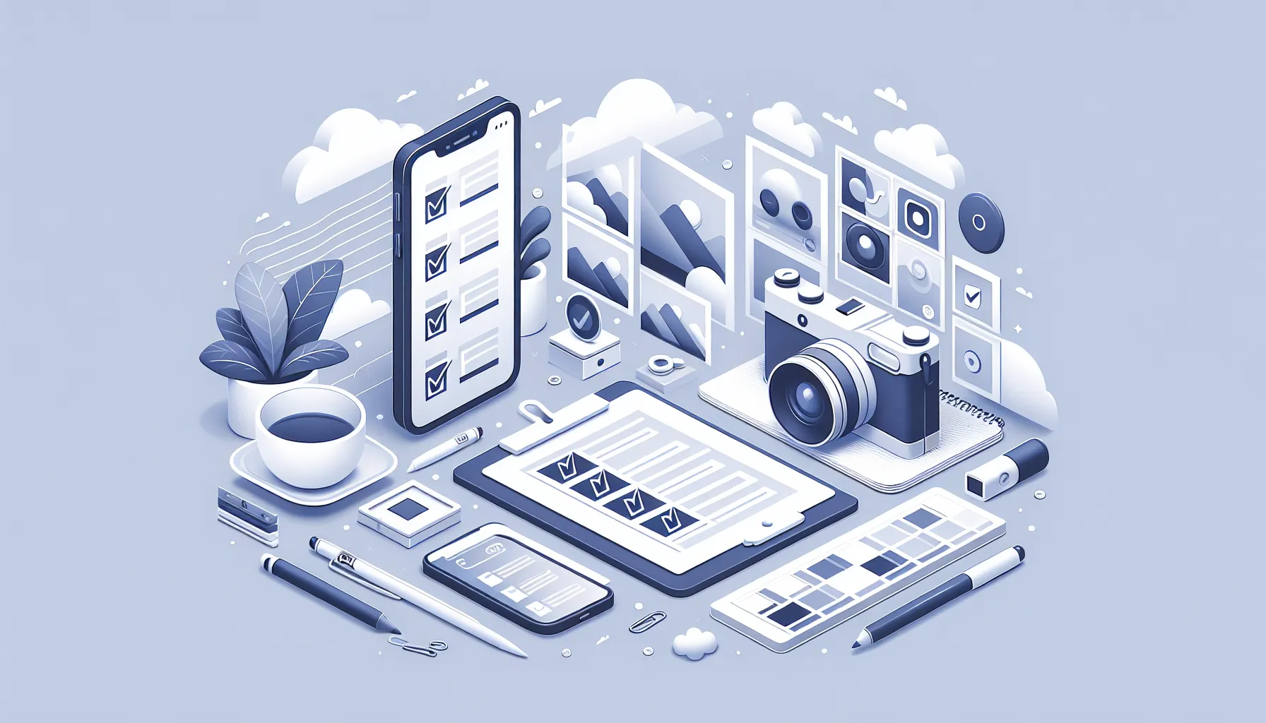 Handwerker dokumentiert seine Baustelle mit dem Smartphone