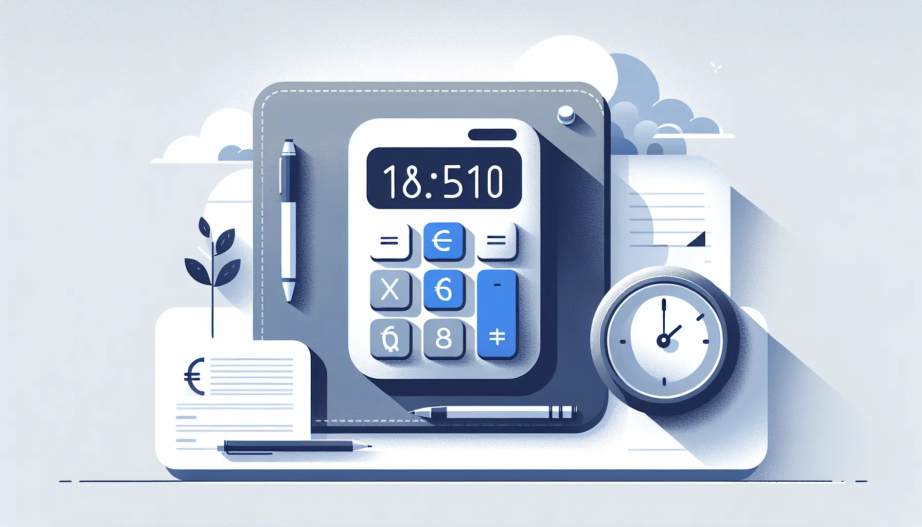 Handwerker berechnet seinen Stundenlohn